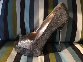 Glitter platform high heel