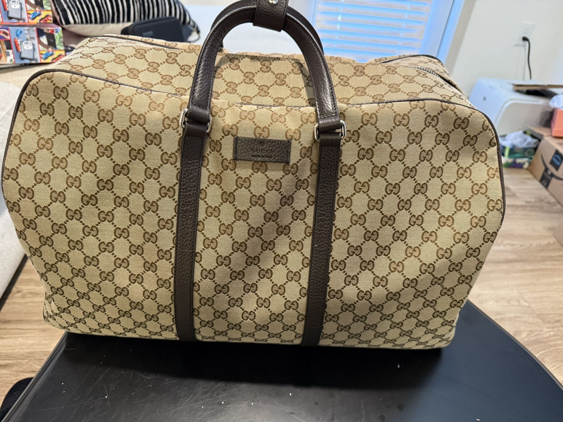 Gucci Duffle Travel Militare GG Beige