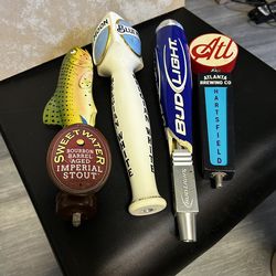 Vintage beer tap handles