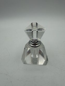 Oleg Cassini Art Deco Faceted Pyramid Perfume Bottle with Dauber