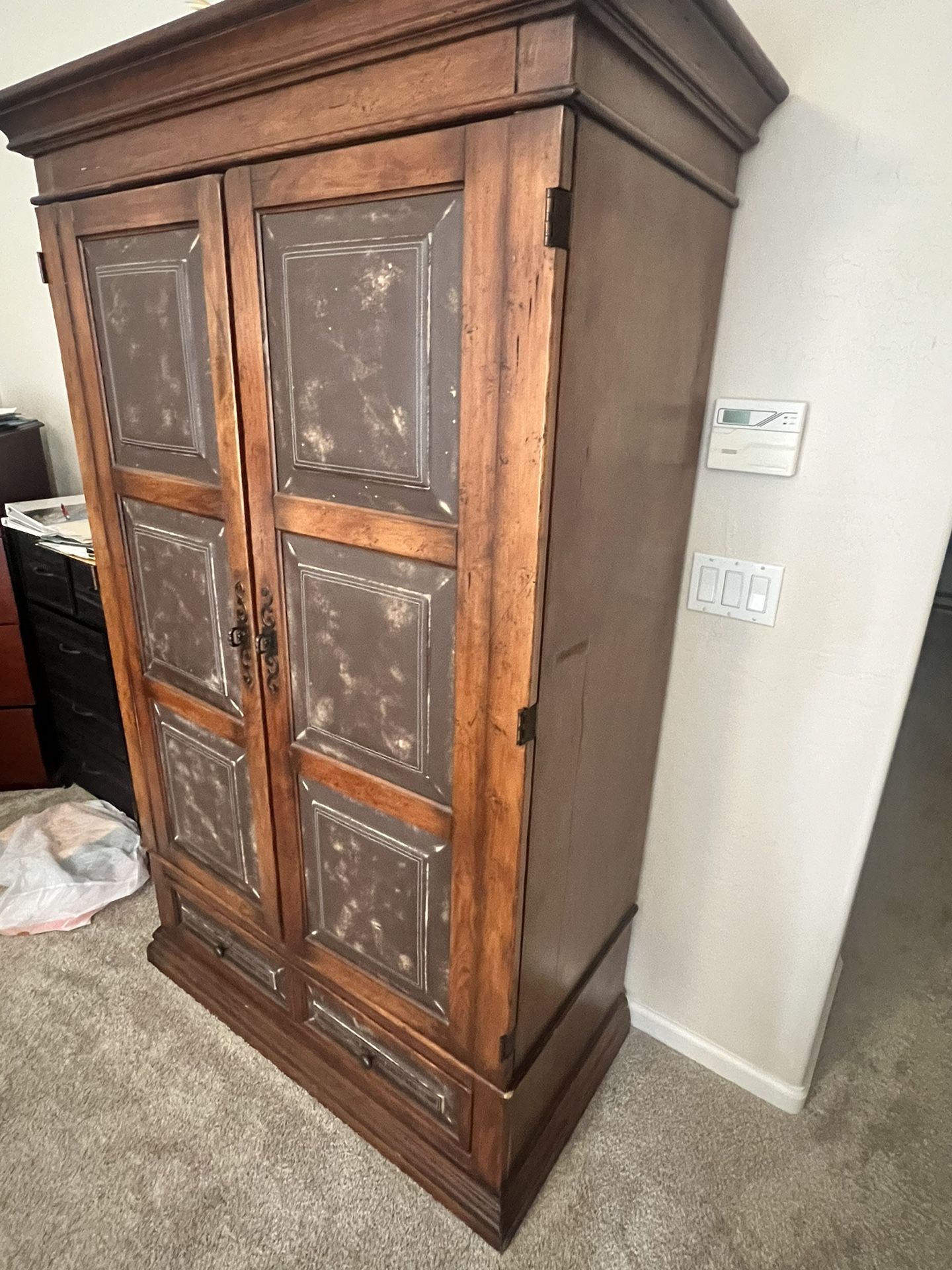 Armoire Entertainment/storage (drawer and Closet Rod)