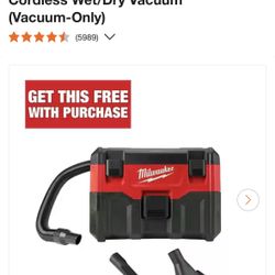Milwaukee - 2 Gallon Wet/Dry Vacuum 