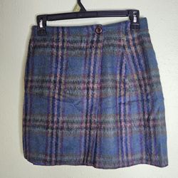Lizsport Wool Plaid Skirt Size 4
