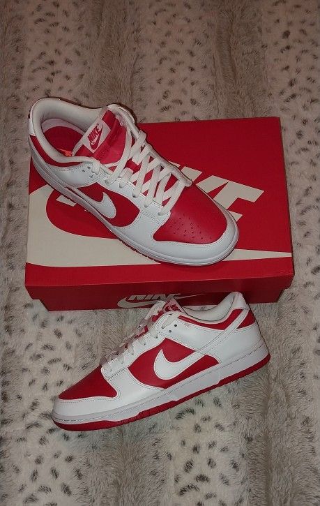 Nike Dunk Low Retro Championship Red White