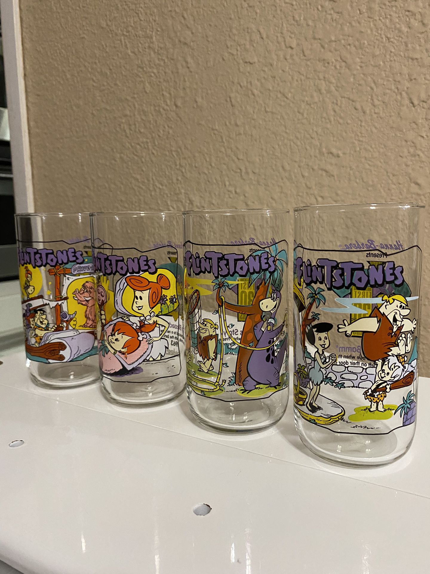 1991 Flintstones Drinking Glasses