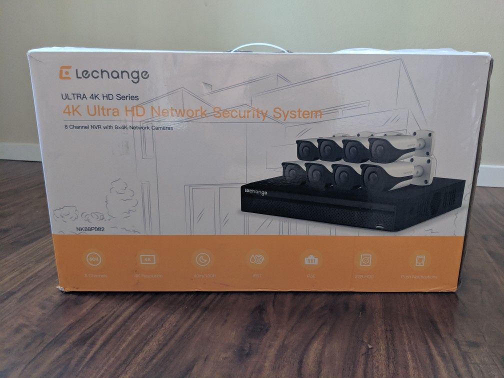 Lechange 4k network 8 cam security system