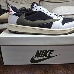 Brand new , Jordan 1 Retro Low OG SP Travis Scott Olive (Women's) size 10