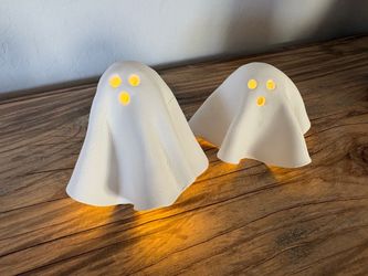 HALLOWEEN Ghost Clay Figurines Set of 2