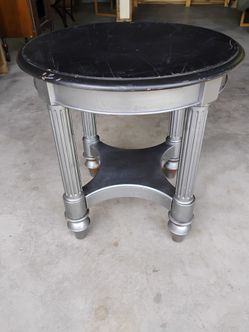 Wooden Round Side Table or End Table - Clean - Ready to Use
