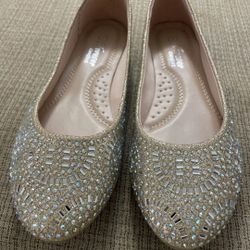 Forever Comfort Rhinestone Coral Ballet Flats Shoes Size 7 Woman
