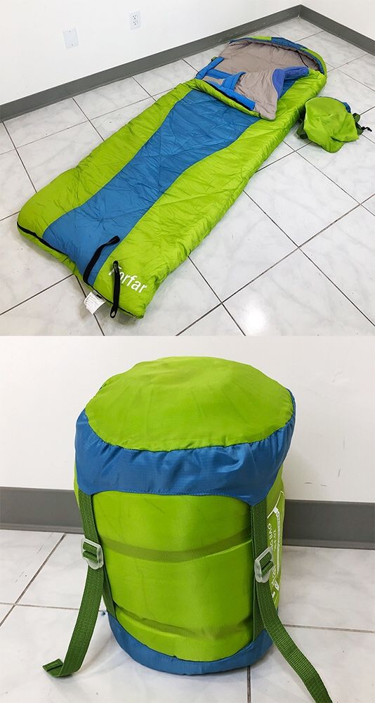 New $15 Camping Sleeping Bag Waterproof Indoor & Outdoor Hiking Lightweight w/ Portable Bag