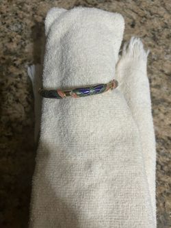 NEW!Cloisonné Enamel Butterfly Bangle Bracelet