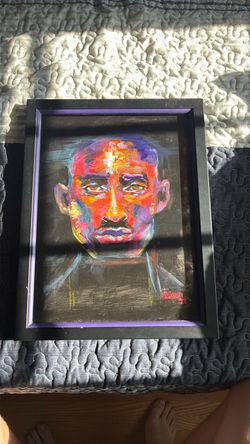 Original Framed Portrait Painting Kobe Bryant