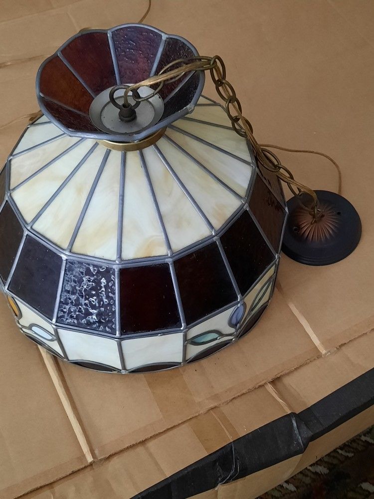 16" Stainef Glass Pendsnt