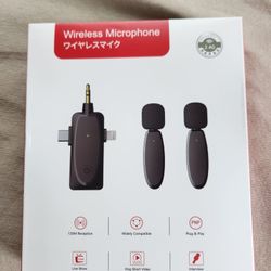 Maxtop Black 393Ft Mini Wireless Lavalier Microphone System For iPhone Android