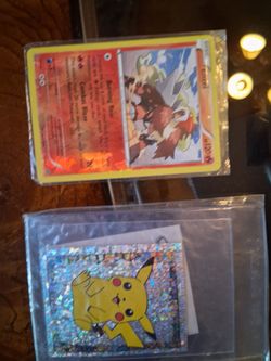 Rare pokemon stickers ✨️ and Entei holo Pokemon card base set holo 1st edition ex charizrd espeon pikachu umbreo bulbasaur