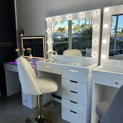 NEW Vanity Mirror & Table Set — Vanity Set with Desk & Dresser with Mirror