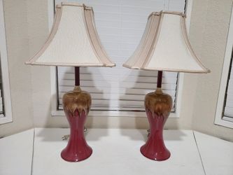 Pair Vantage Lamps Made By Ceramic, 2 For $48, 28.5" H