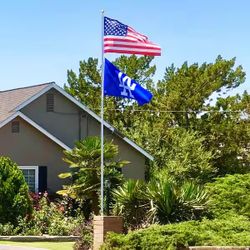 Silver Flag Pole