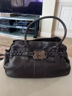 Aqua Madonna Leather Satchel Purse