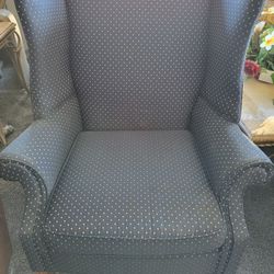 Navy Blue Wingback Chair