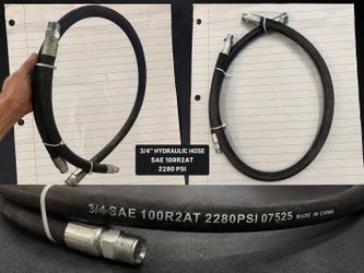 Heavy-Duty 3/4” Hydraulic Hoses – SAE 100R2AT (2280 PSI)