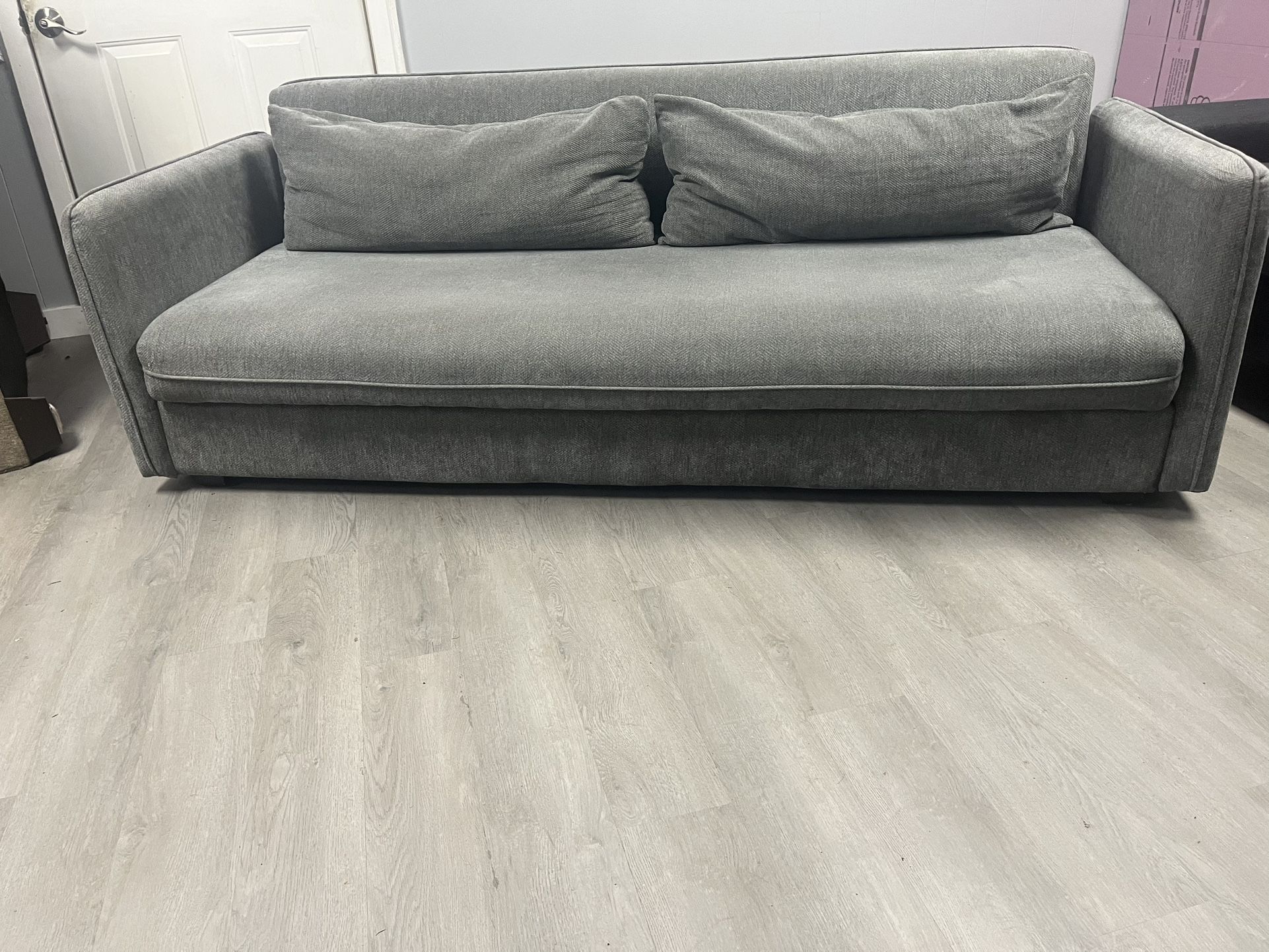 Gray Sleeper Couch With Storage