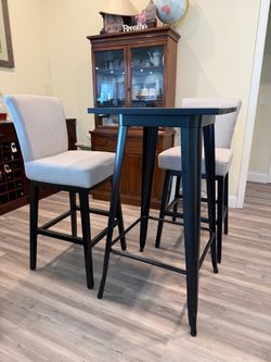 Pub Table and Two Chairs