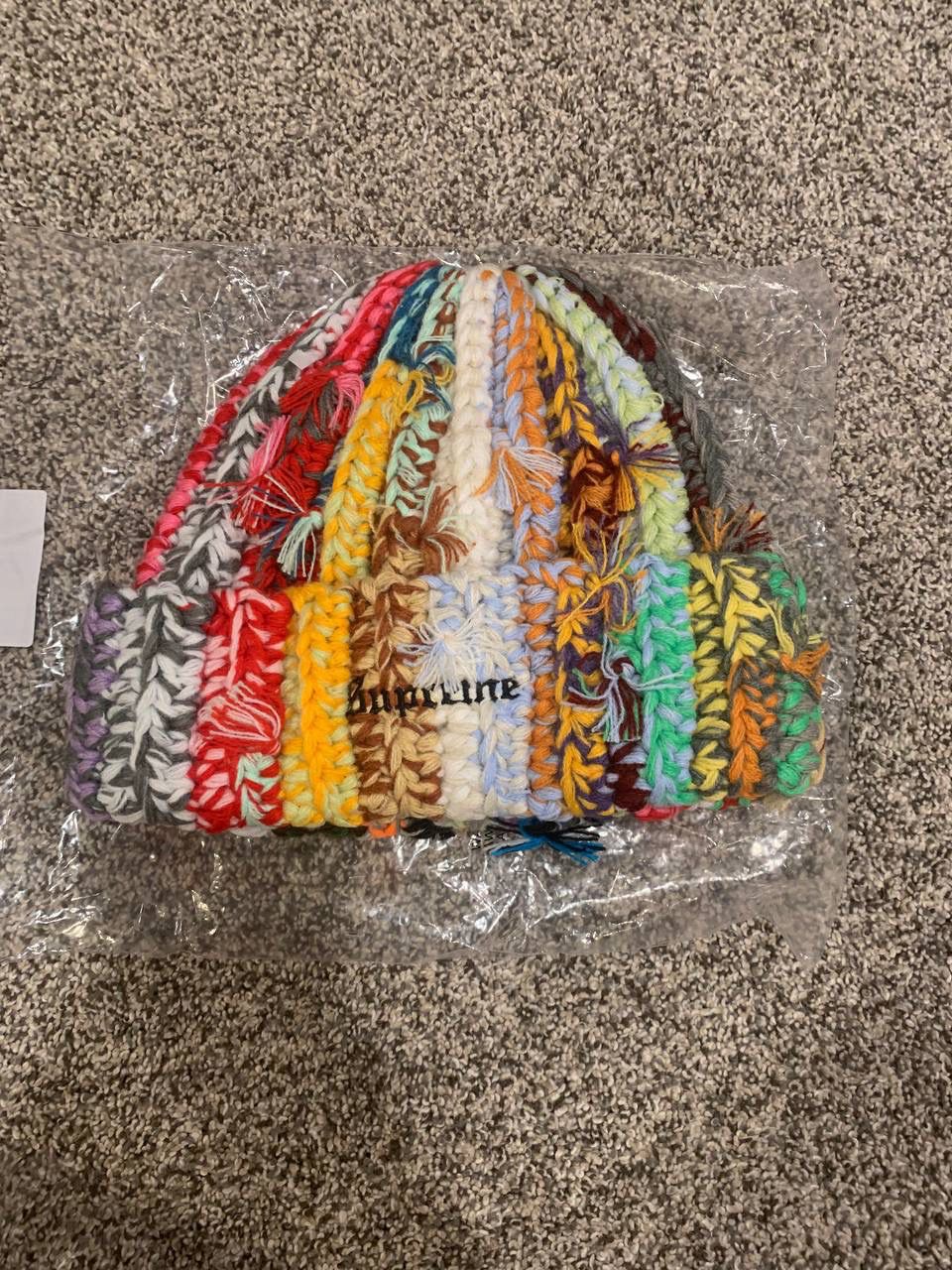 Multicolored Supreme Hand Tied Beanie ** AUTHENTIC**