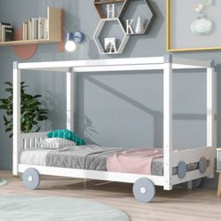 Twin Size Canopy Bed 