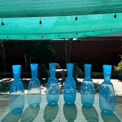 Glass vases (10 each)
