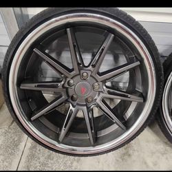 20” Ferrada Staggered Rims W Like New Tires $700