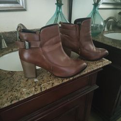 Brown Half Boots Beautiful Pure Leather Size 11