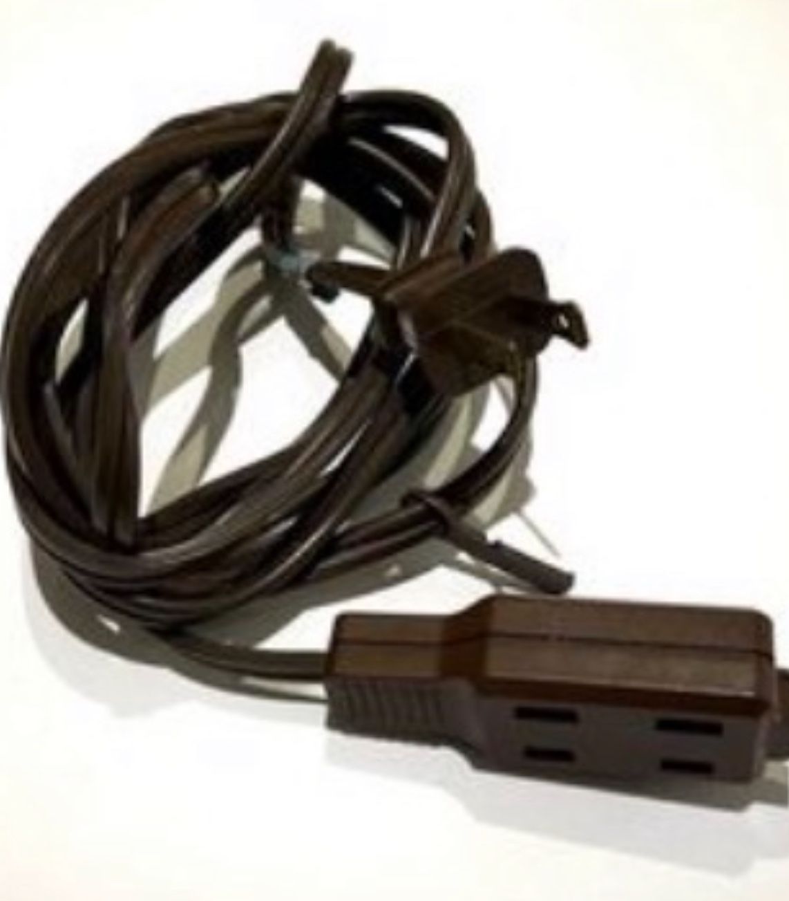 18 FT. Indoor Extension Cord Brown 3 Outlets Electronic Devices- Preowned