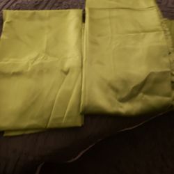 2 Peace Green Curtains Long 