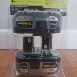 RYOBI 18v 4ah HP Batteries (2 pack)