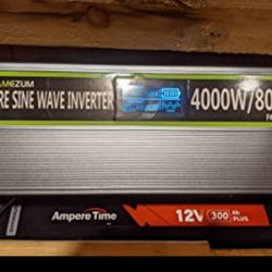 Solar Backup Pure Sine LiFePO4 1280Wh 4000W/8000W Peak 50W Solar Panel+controller
