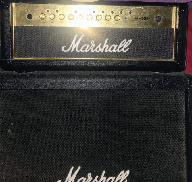 Marshall MG100 Amp Head, MG412A & MG412B Speaker Cab