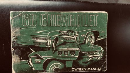 68 Chevrolet Original Owners Manual 
