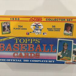 1989 Topps And 1990 Score Complete Sets 