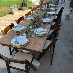 Wood Rustic Farm Table