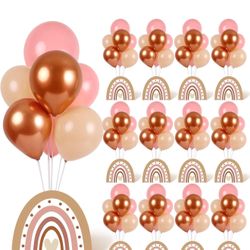 12 Sets BoHo, rainbow, baby shower, balloon, stand kit