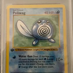 1999 Pokemon Poliwag Base Set 1st Edition Card 59/102 PSA 10 Gem Mint 💎