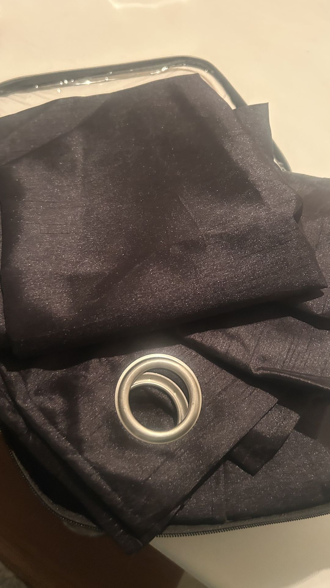 2 Panels - Grommet Curtain Set - 84’ L- Black 