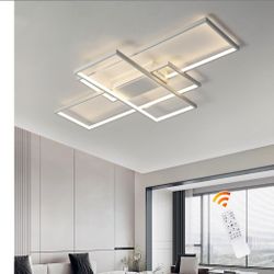 GEADI 35.4" Modern LED Flush Mount Ceiling Light, White
50W Rectangle Ceiling Light Fixture with Remote Control, 3000K-6500K Adjustable for Kitchen, B