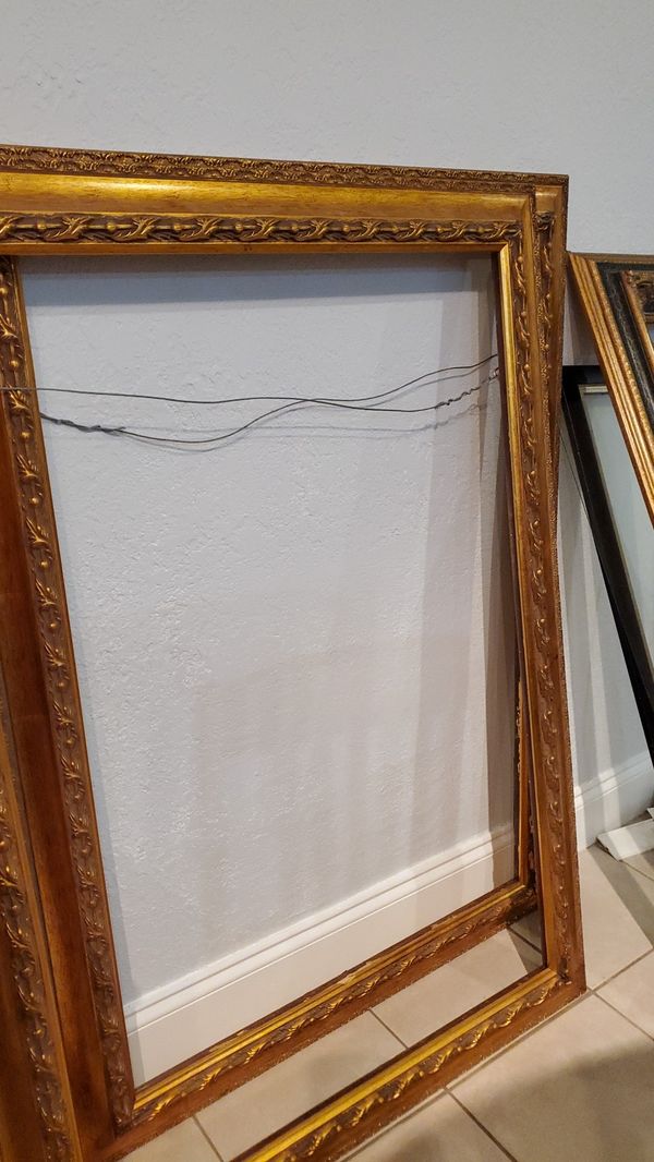 FREE (2) 27' x 40 ' Wooden Art Frames, (1) 30'x 40' wood frame, (1) 23.