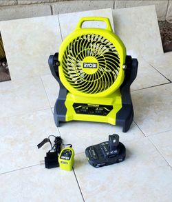RYOBI 18V Bucket Top Misting Fan KIT