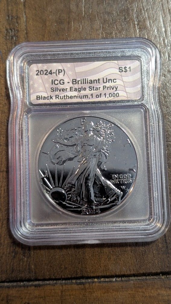 2024-P Black Ruthenium Silver Eagle