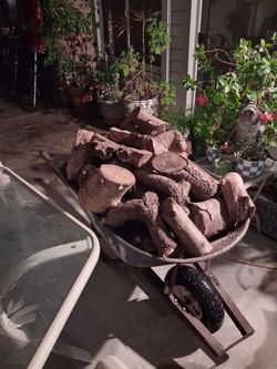 Big deep wheelbarrow full of firewood **OAK** Must GO!