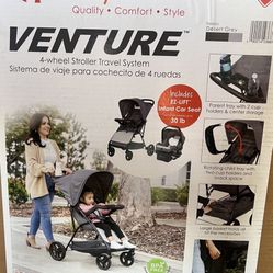 NEW- Baby Trend Venture 4-Wheel Stroller 